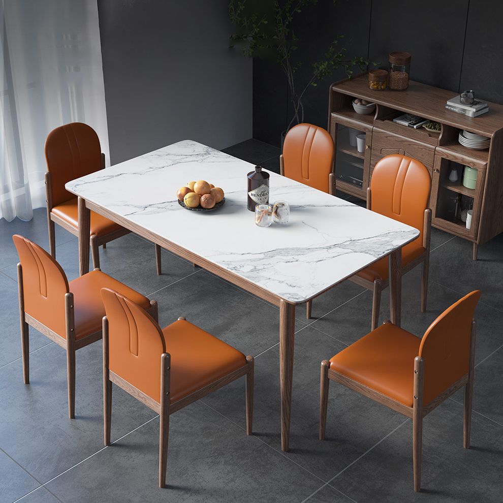 Modern Kitchen Dining Room Set with Sintered Stone Top and Solid Wood Base Dining Furniture Clearhalo 'Dining Room Sets' 'Dining Tables & Seating' 'dining_room_set' 'furn' 'furn_dining_room_set' 'Furniture' 'furniture_dining_room_set' 'Kitchen & Dining Furniture' 'kitchen&dining_furn' 'kitchen' 1200x1200_e12b6a3f-ecef-45c4-8ea9-917ff4cc503e