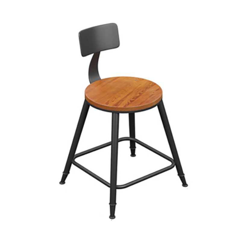 Modern Armless Backrest Counter Stool Iron Bar Stool with Seat and Pedal for Bar Clearhalo 'Bar Furniture' 'Bar Stools' 'bar_stools' 'furn' 'furn_bar_stools' 'Furniture' 'Kitchen & Dining Furniture' 1200x1200_e12b82b4-06cc-476c-b71b-03f7d48fb2c9