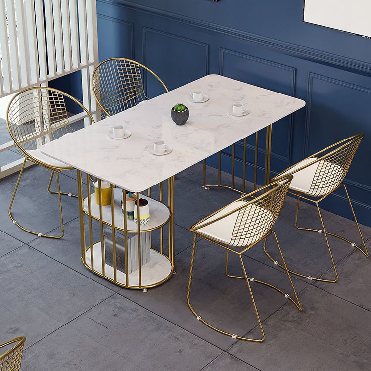 Metal Contemporary Rectangle Dining Table Sintered Stone Table for Kitchen and Dining Room Clearhalo ' dining_table' 'Dining Tables & Seating' 'Dining Tables' 'furn' 'furn_dining_table' 'Furniture' 'furniture_dining_table' 'Kitchen & Dining Furniture' 'kitchen&dining_furn' 'kitchen' 'kitchen_dining_table' 1200x1200_e12bf84a-84cb-472a-a1ad-de37d9dda4cf