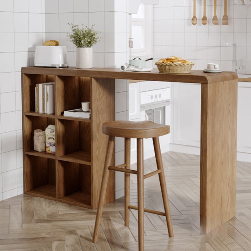Contemporary Solid Wood Rectangle Bistro Bar Desk for Living Room Clearhalo 'Bar Furniture' 'Bar Tables' 'bar_tables' 'furn' 'furn_bar_tables' 'Furniture' 'Kitchen & Dining Furniture' 1200x1200_e12c3ade-8349-4602-bb0d-cfe0f4e33366