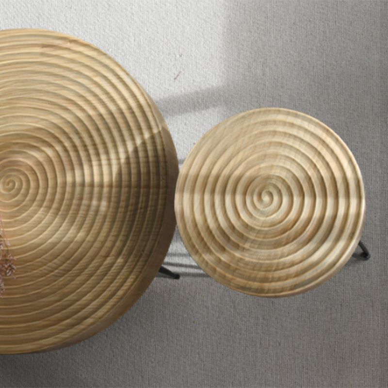 Scandinavian Round Solid Wood Coffee Table Metal 3 Legs/4 Legs Cocktail Table