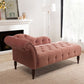 Chaise de brazos enrollados para sala de estar Chaise tapizado de terciopelo de estilo moderno
