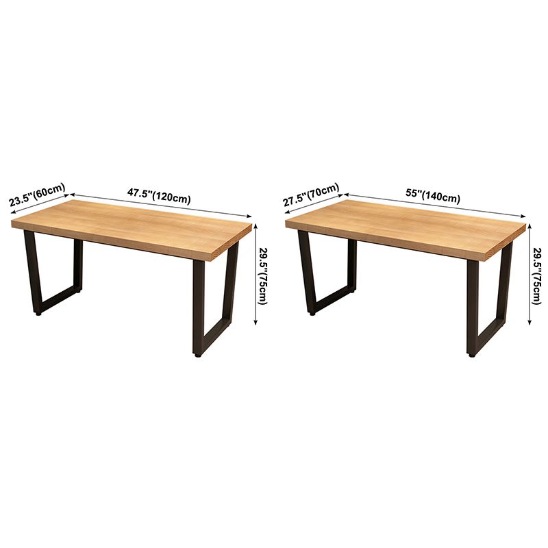 Industrial Solid Wood Dining Table Rectangle Table with Sled Base for Dinning Room Clearhalo ' dining_table' 'Dining Tables & Seating' 'Dining Tables' 'furn' 'furn_dining_table' 'Furniture' 'furniture_dining_table' 'Kitchen & Dining Furniture' 'kitchen&dining_furn' 'kitchen' 'kitchen_dining_table' 1200x1200_e12e1718-08af-4af9-8dca-f0be6e0d84b7