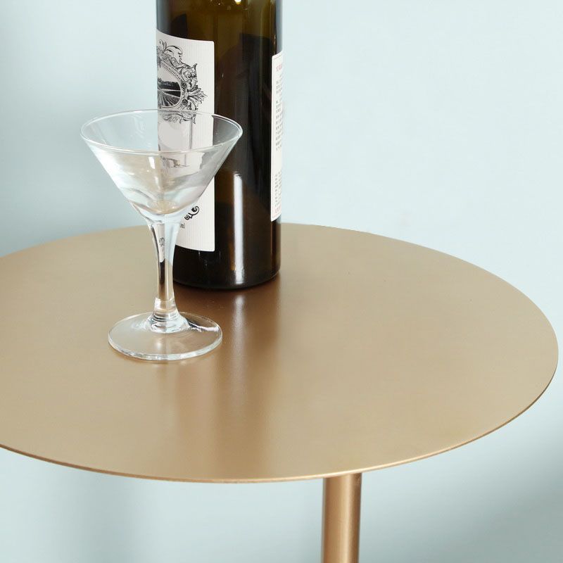 Metal Round Top Side Table 23.6" Tall Marble Pedestal End Table Clearhalo 'Coffee & Accent Tables' 'End & Side Tables' 'end_side_tables' 'furn' 'furn_end_side_tables' 'Furniture' 'Living Room Furniture' 1200x1200_e12eedf8-327b-4e5f-81c8-b6b0d4f27202