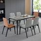 Minimalist Sintered Stone Table Set with Rectangular Table and Upholstered Chairs Clearhalo 'Dining Room Sets' 'Dining Tables & Seating' 'dining_room_set' 'furn' 'furn_dining_room_set' 'Furniture' 'furniture_dining_room_set' 'Kitchen & Dining Furniture' 'kitchen&dining_furn' 'kitchen' 1200x1200_e12f1a7d-4841-4c7e-a169-0e5c7a3114c0