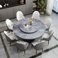 Modern Rubberwood Home Table Round Pedestal Convertible Dining Table Clearhalo 'Dining Tables & Seating' 'Dining Tables' 'dining_table' 'furn' 'furn_dining_table' 'Furniture' 'furniture_dining_table' 'Kitchen & Dining Furniture' 'kitchen' 'kitchen_dining_table' 1200x1200_e12fb660-bec9-4411-865c-b651bad6b105