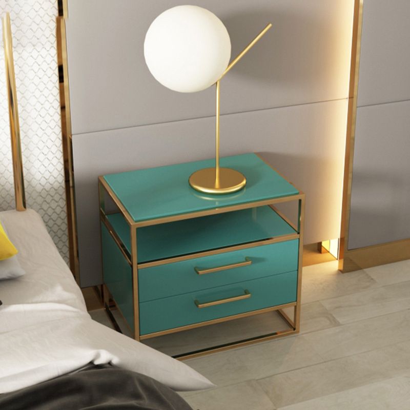Metal and Wood Bedside Cabinet Modern Minimalist Open Bedside Table with Legs Clearhalo 'Bedroom Furniture' 'furn' 'furn_night_stand' 'Furniture' 'night_stand' 'Nightstands' 1200x1200_e13139d1-7287-4c32-906d-b6d12199b790