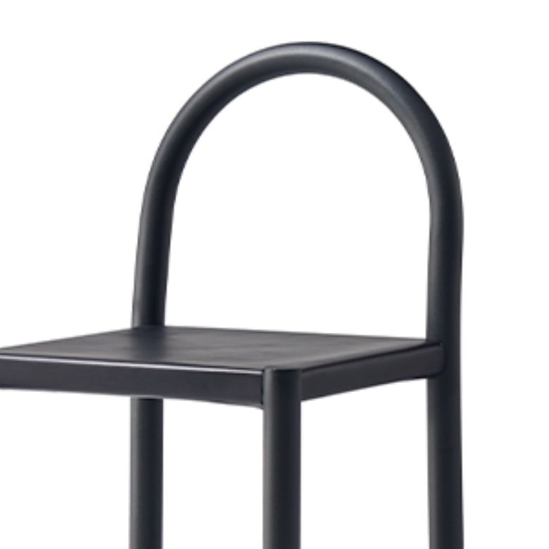 Modern Style Leather Side Chair Open Back Dining Chair for Home