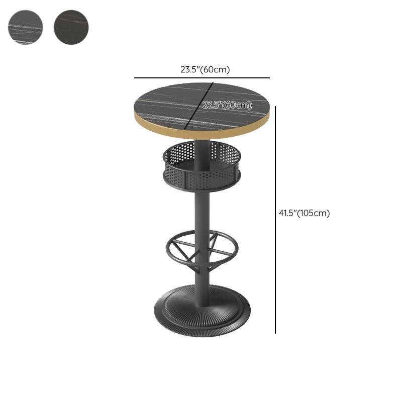Mesa de bar de estilo industrial, sala de estar, escritorio de bar bistró con almacenamiento