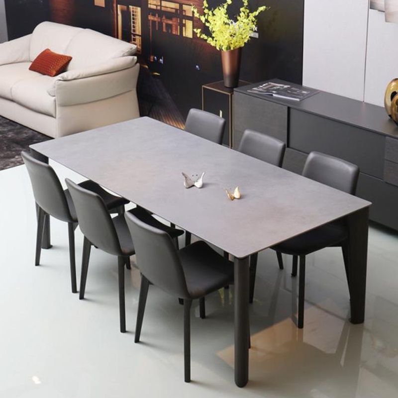Modern Style Home Sintered Stone Dining Table Rectangular Shape Table with Ash Wood 4 Legs Base Clearhalo ' dining_table' 'Dining Tables & Seating' 'Dining Tables' 'furn' 'furn_dining_table' 'Furniture' 'furniture_dining_table' 'Kitchen & Dining Furniture' 'kitchen&dining_furn' 'kitchen' 'kitchen_dining_table' 1200x1200_e137c7c7-12a7-43e5-9fcd-a4e9324ca944