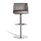 Faux Leather Bar Stools Adjustable Height Swivel Dining Stools with Footrest