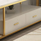 Console multimédia Glam, meuble TV à rangement ouvert, pour salon