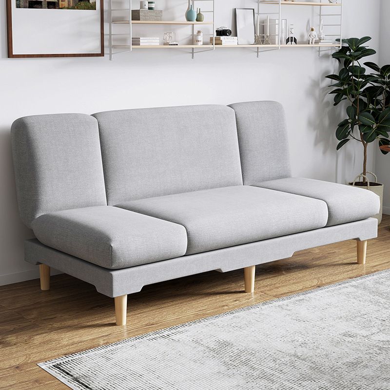Modern Wood Legs Sofa 2/3 Seater Armless Convertible Sleeper Sofa Clearhalo 'Furniture' 'furniture_sofas' 'kitchen' 'kitchen_sofas' 'Living Room Furniture' 'Sofa' 'sofas' 1200x1200_e138e9b7-1c82-4e4c-8d07-0581737436cc