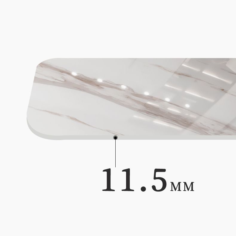 Metal and Slate Table Glam Style Simple Home Rectangular Dining Table