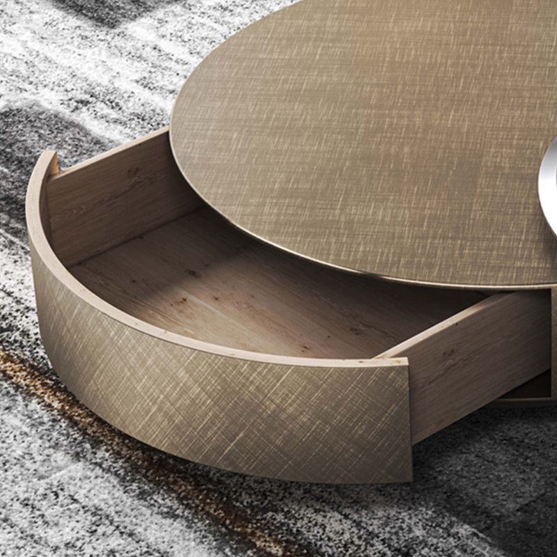 Round Coffee Table Brown Nesting Coffee Table Set for Living Room Clearhalo 'Coffee & Accent Tables' 'Coffee Tables' 'coffee_tables' 'furn' 'furn_coffee_tables' 'Furniture' 'Living Room Furniture' 1200x1200_e13bb3d0-f543-41a4-85f4-8f487b3661d5