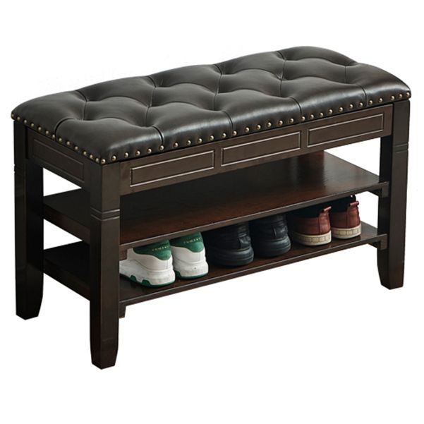 14 "W Rechteck -Sitzbank gepolsterte Schuhspeicherung Eingangsbank