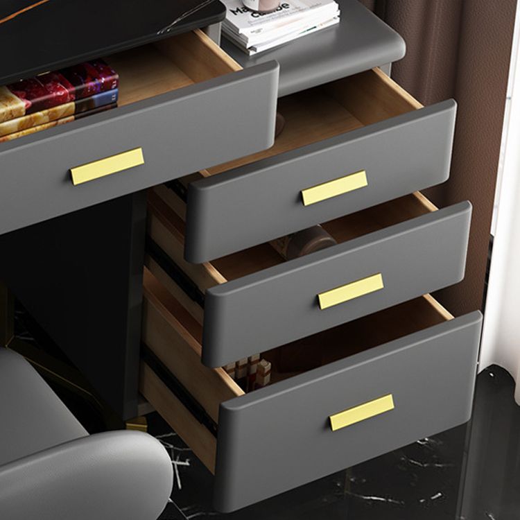 Luxuriöser Stein-Top-Make-up-Waschtischhocker Set 51.18 "H 5-Drawer-Kommode