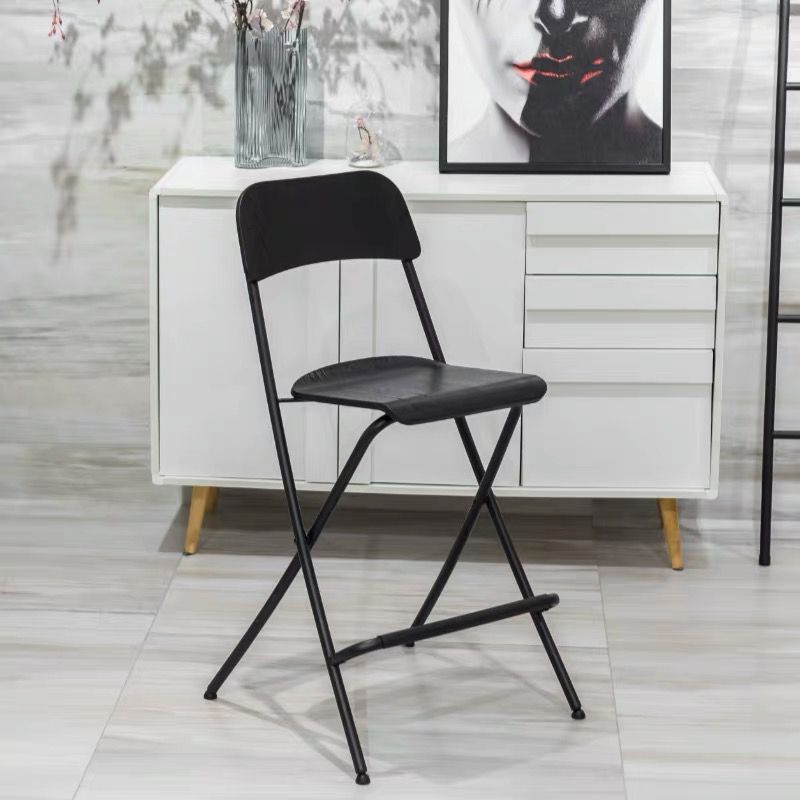 Nordic Steel Simple Folding Barstool 29" H Birch Tall Stool, 1 Piece Clearhalo 'Bar Furniture' 'Bar Stools' 'bar_stools' 'furn' 'furn_bar_stools' 'furniture_bar_stools' 'Kitchen & Dining Furniture' 'kitchen&dining_furn' 'kitchen' 'kitchen_furn' Furniture' 1200x1200_e13c6f6e-08f4-4a39-925c-0a8badf3f60d