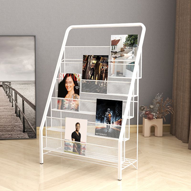 Metal Iron Contemporary Ladder Bookshelf Closed Back Vertical Bookshelf Clearhalo 'Bookcases' 'furn' 'furn_bookcases' 'Furniture' 'furniture_bookcases' 'kitchen' 'kitchen_bookcases' 'Living Room Furniture' 'Office Furniture' 1200x1200_e13cbda0-f06c-4f71-a61e-8d8cb12b7192