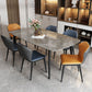 Sintered Stone Top Dining Table Rectangle Table with Metal 4 Legs for Restaurant Clearhalo 'Dining Tables & Seating' 'Dining Tables' 'dining_table' 'furn' 'furn_dining_table' 'Furniture' 'furniture_dining_table' 'Kitchen & Dining Furniture' 'kitchen' 'kitchen_dining_table' 1200x1200_e13fb9cc-125b-4dc7-a7be-4fbfe31336d1