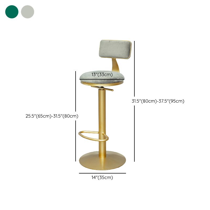 Armless Bar Stools Adjustable Height Swivel Dining Stools with Metal Base Clearhalo 'Bar Furniture' 'Bar Stools' 'bar_stools' 'furn' 'furn_bar_stools' 'Furniture' 'Kitchen & Dining Furniture' 1200x1200_e1419c05-b626-4daf-a842-7ffba4cafdd0