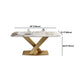 Nordic Glam Style Sintered Stone Rectangle Table Set 1/2/5/7 Pieces Dining Set Clearhalo 'Dining Room Sets' 'Dining Tables & Seating' 'dining_room_set' 'furn' 'furn_dining_room_set' 'Furniture' 'Kitchen & Dining Furniture' 1200x1200_e14372e2-a97b-4cd1-96d9-e8131557a0c4