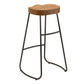 Taburete de comedor de madera Taburetes de bar contemporáneos en negro y marrón
