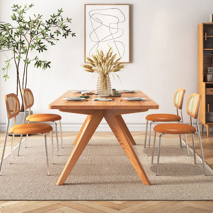 Rectangle Dining Set 1/2/5 Pcs Solid Wood Dining Table and Chairs Clearhalo 'Dining Room Sets' 'Dining Tables & Seating' 'dining_room_set' 'furn' 'furn_dining_room_set' 'Furniture' 'Kitchen & Dining Furniture' 1200x1200_e144b2f3-2d75-4ee6-959d-98eb861a5874