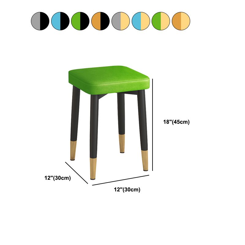 Faux Leather Glam otoman otomano cuadrado puro color desvanecimiento Cubo resistente otomana