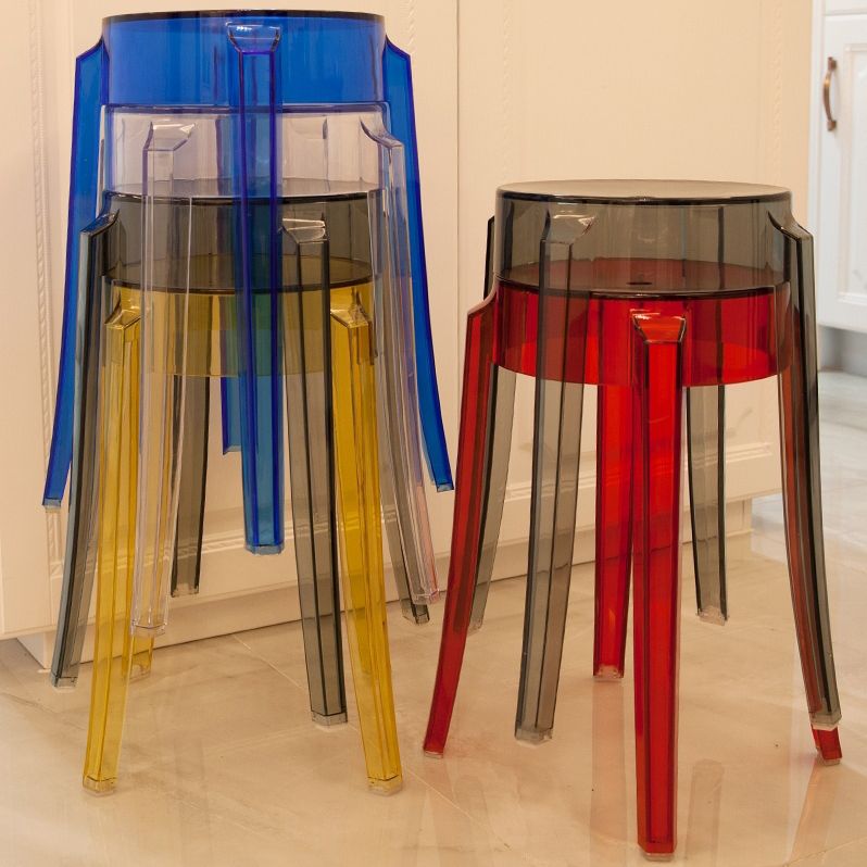 Modern Armless Stackable Counter Stool Plastic Living Room Bar Stool with Plastic Seat Clearhalo 'Bar Furniture' 'Bar Stools' 'bar_stools' 'furn' 'furn_bar_stools' 'furniture_bar_stools' 'Kitchen & Dining Furniture' 'kitchen&dining_furn' 'kitchen' 'kitchen_furn' Furniture' 1200x1200_e145b117-9745-4b9e-9e43-2379b897e926