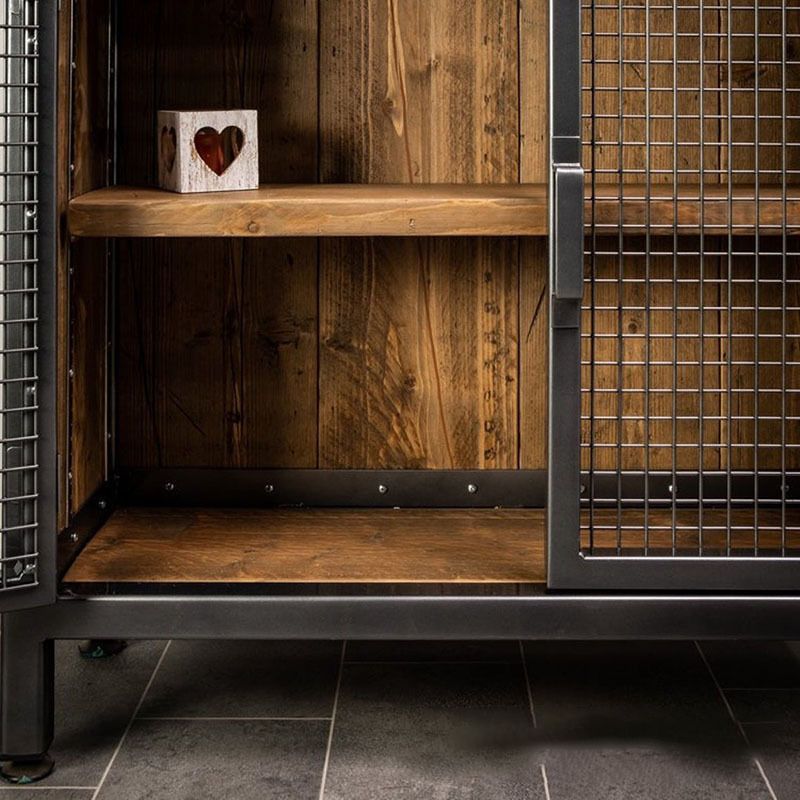 Industrial Cabinet Distressed Wood With Doors Bar Pulls Rectangle Accent Cabinet Clearhalo 'Cabinets & Chests' 'cabinets_chests' 'furn' 'furn_cabinets_chests' 'Furniture' 'Living Room Furniture' 1200x1200_e145bde9-d6df-4fc9-afc6-d821f3cbcbaf