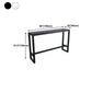Industrial Black Iron Bar Table Marble Rectangle Top 41.3"H Bistro Table, Only Table Clearhalo 'Bar Furniture' 'Bar Tables' 'bar_tables' 'furn' 'furn_bar_tables' 'Furniture' 'furniture_bar_tables' 'Kitchen & Dining Furniture' 1200x1200_e14775ca-c8c6-4858-8d6b-979966219285