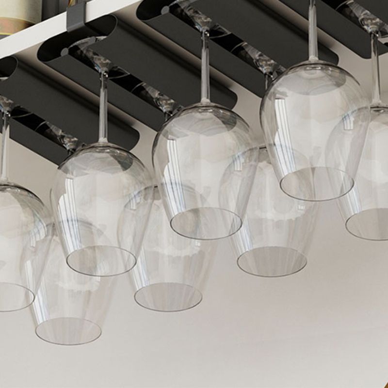 Industriële hangende wijnrek metalen wijnglas stengel rekhouder