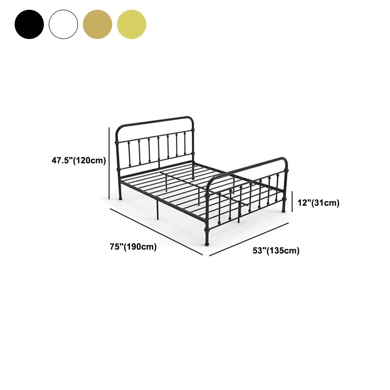 Modernism Open-Frame Bed with Headboard 47.24" Metal Bed Frame Clearhalo 'Bedroom Furniture' 'Beds' 'furn' 'furn_beds' 'Furniture' 1200x1200_e14ad3ba-70be-4d90-b96e-f812ed907d9b