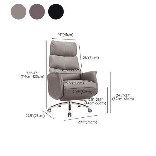 Modern Slide Office Chair Armless Leather Adjustable Seat Height Chair Clearhalo 'furn' 'furn_office_chair' 'Furniture' 'Office Chairs' 'Office Furniture' 'office_chair' 1200x1200_e14b90f2-10c9-408d-82bc-30cc348329e7