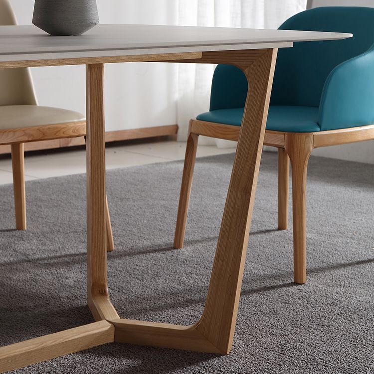 Rectangle Trestle Base Home Furniture Stone Dining Room Collection for Dining Room Clearhalo ' dining_table' 'Dining Tables & Seating' 'Dining Tables' 'furn' 'furn_dining_table' 'Furniture' 'furniture_dining_table' 'Kitchen & Dining Furniture' 'kitchen&dining_furn' 'kitchen' 'kitchen_dining_table' 1200x1200_e14c084f-8026-433a-8e42-e511907fabf3