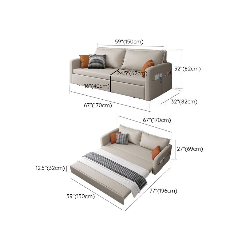 Pillow Included Sofa Futon Foldable Cushion Back Sleeper Sofa with Storage Clearhalo 'furn' 'furn_futons' 'Furniture' 'Futons & Daybeds' 'Futons' 'Living Room Furniture' 1200x1200_e14c47ea-1a5c-4b4f-aa6e-9f260161f07a