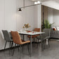 Polished Finish Dinette Table with Metal Legs Stone Top Indoor Dining Table Clearhalo 'Dining Tables & Seating' 'Dining Tables' 'dining_table' 'furn' 'furn_dining_table' 'Furniture' 'Kitchen & Dining Furniture' 1200x1200_e14e5450-6918-406c-8a6c-d101b7b7bd95