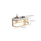 Glam Oval Coffee Table with Marble Top and Iron Frame Base 1 Piece Clearhalo 'Coffee & Accent Tables' 'Coffee Tables' 'coffee_tables' 'furn' 'furn_coffee_tables' 'Furniture' 'Living Room Furniture' 1200x1200_e14f1202-a13c-4f2b-b32a-08cced61e38d