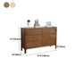 Modern Rubberwood Solid Wood Buffet Sideboard 15.7"D Dining Room Buffet Server with Drawer Clearhalo 'buffet_sideboard' 'Buffets & Sideboards' 'furn' 'furn_buffet_sideboard' 'Furniture' 'furniture_buffet_sideboard' 'Kitchen & Dining Furniture' 1200x1200_e14f9b4c-ad71-4bc9-89ec-afc844a07257
