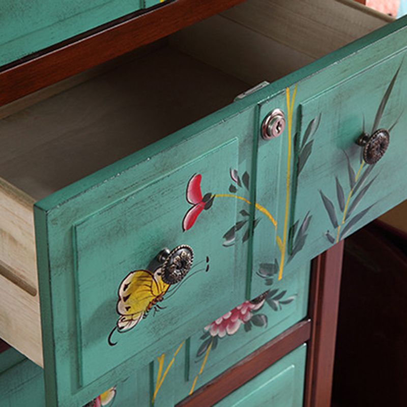 伝統的な木製寝室収納チェスト縦型チェスト、引き出し4つ付き