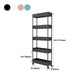 Modern Plastic Bookcase, Geometric Bookshelf with Caster Wheels for Any Room