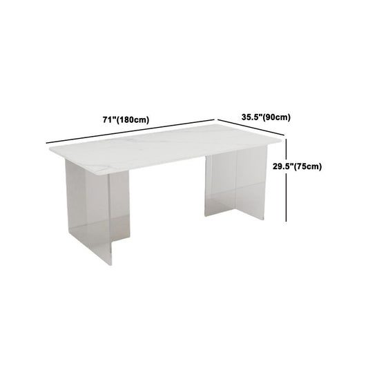Modern Style Sintered Stone Dining Table Set 1/2/5/6 Pieces Dining Set for Home Use Clearhalo 'Dining Room Sets' 'Dining Tables & Seating' 'dining_room_set' 'furn' 'furn_dining_room_set' 'Furniture' 'Kitchen & Dining Furniture' 1200x1200_e1509090-1db7-4622-b11a-16ca9fccabe9
