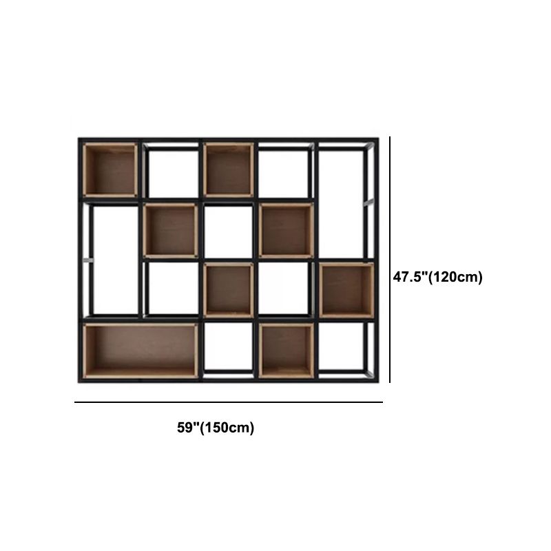 Industrial Style Bookcase Wall Mounted Bookshelf for Office and Study Room Clearhalo 'Bookcases' 'furn' 'furn_bookcases' 'Furniture' 'Office Furniture' 1200x1200_e1517ef3-c080-4c34-bf35-8b0dc59bf762