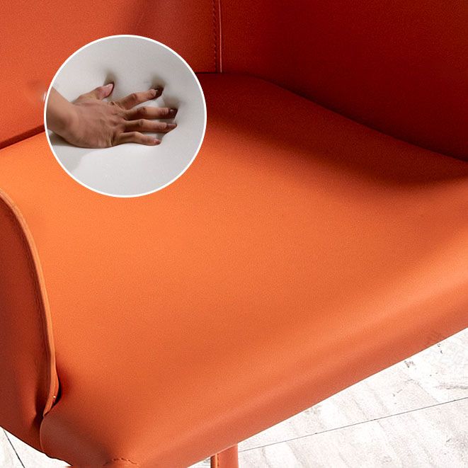 Dining Room Contemporary Dining Chair Leather Solid Back Chair with Arm Clearhalo ' kitchen&dining_furn' 'Dining Chairs' 'Dining Tables & Seating' 'dining_chair' 'furn' 'furn_dining_chair' 'Furniture' 'furniture_dining_chair' 'Kitchen & Dining Furniture' 'kitchen' 1200x1200_e1523b33-7ed5-4bba-a924-4da5355ff2d4