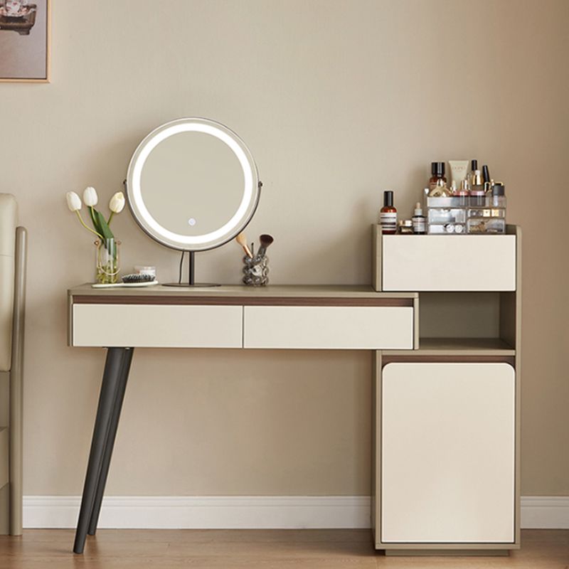 Contemporary With Drawer Wood Lighted Mirror Bedroom Dressing Table Clearhalo 'Bedroom Furniture' 'furn' 'furn_makeup_vanities' 'Furniture' 'Makeup Vanities' 'makeup_vanities' 1200x1200_e152d404-431c-4181-ad9c-8d28b3103f49