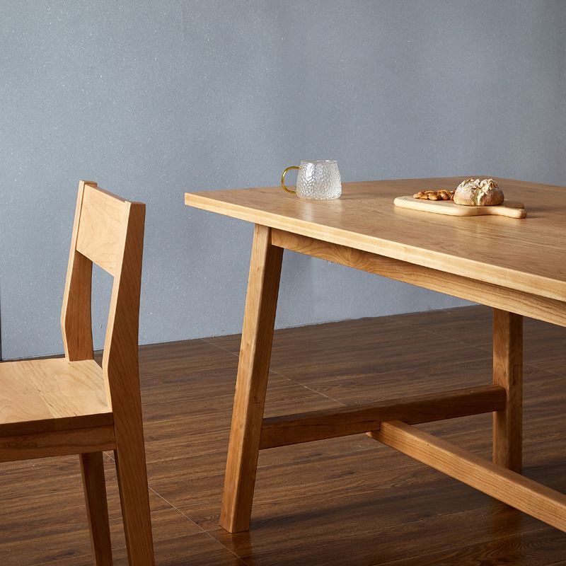 Modern Pine Wood Indoor Table for Restaurant Rectangle Dining Table with Trestle Base Clearhalo ' dining_table' 'Dining Tables & Seating' 'Dining Tables' 'furn' 'furn_dining_table' 'Furniture' 'furniture_dining_table' 'Kitchen & Dining Furniture' 'kitchen&dining_furn' 'kitchen' 'kitchen_dining_table' 1200x1200_e153a3aa-8b1f-47a3-96ce-1ab80d03634a