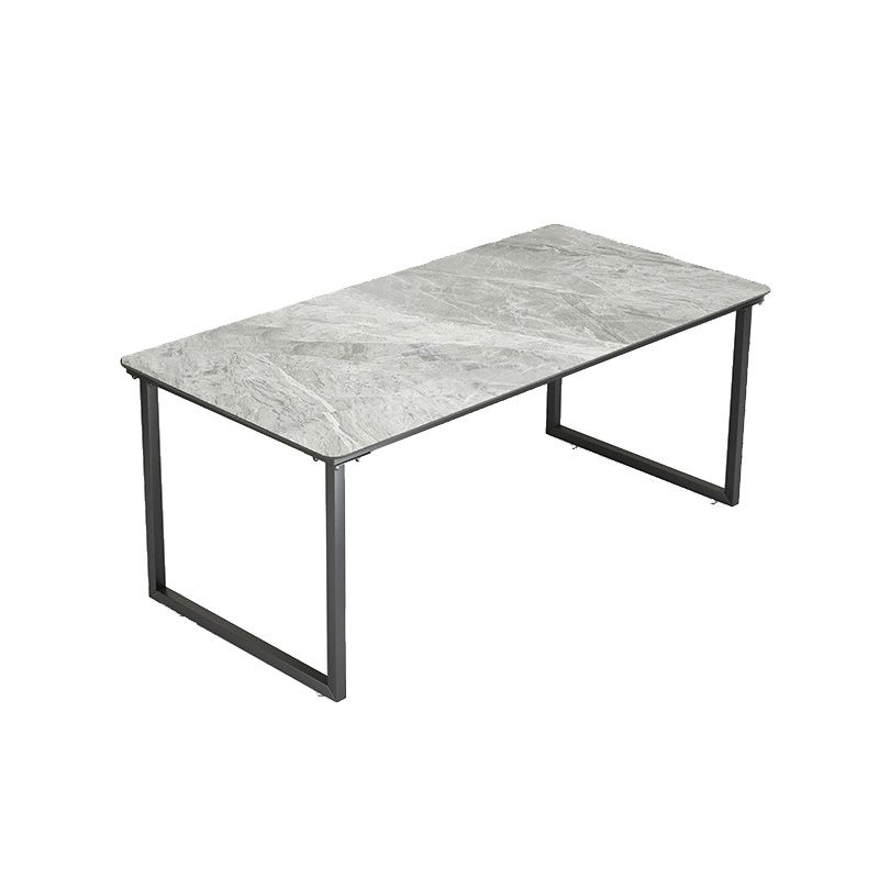 Stone Rectangular Writing Desk Modern 29.53" Tall Office Desk with Sled Base Clearhalo 'furn' 'furn_office_desk' 'Furniture' 'Office Desks' 'Office Furniture' 'office_desk' 1200x1200_e1540a79-e5ac-4f32-8618-0347f48c5b15