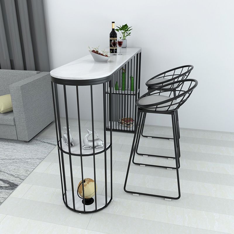Rectangle Stone Bar Table Traditional Luxury Bar Dining Table with Sled Base Clearhalo 'Bar Furniture' 'Bar Tables' 'bar_tables' 'Furniture' 'furniture_bar_tables' 'Kitchen & Dining Furniture' 1200x1200_e1544264-f38b-48d7-ae6a-8f82a4e57681