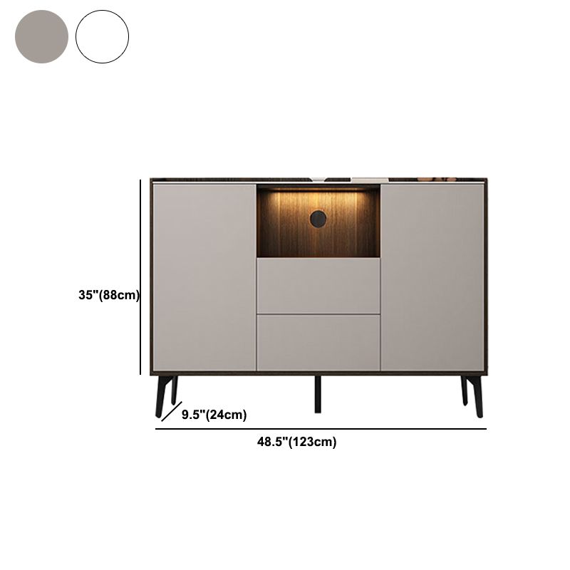Mueble TV de piedra estilo moderno Mueble TV con 2 puertas y 2 cajones